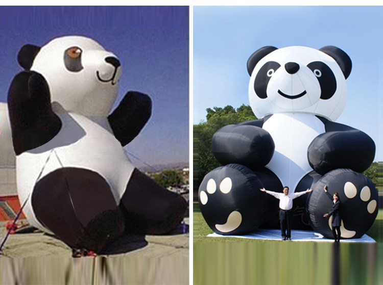 万州充气熊猫展示